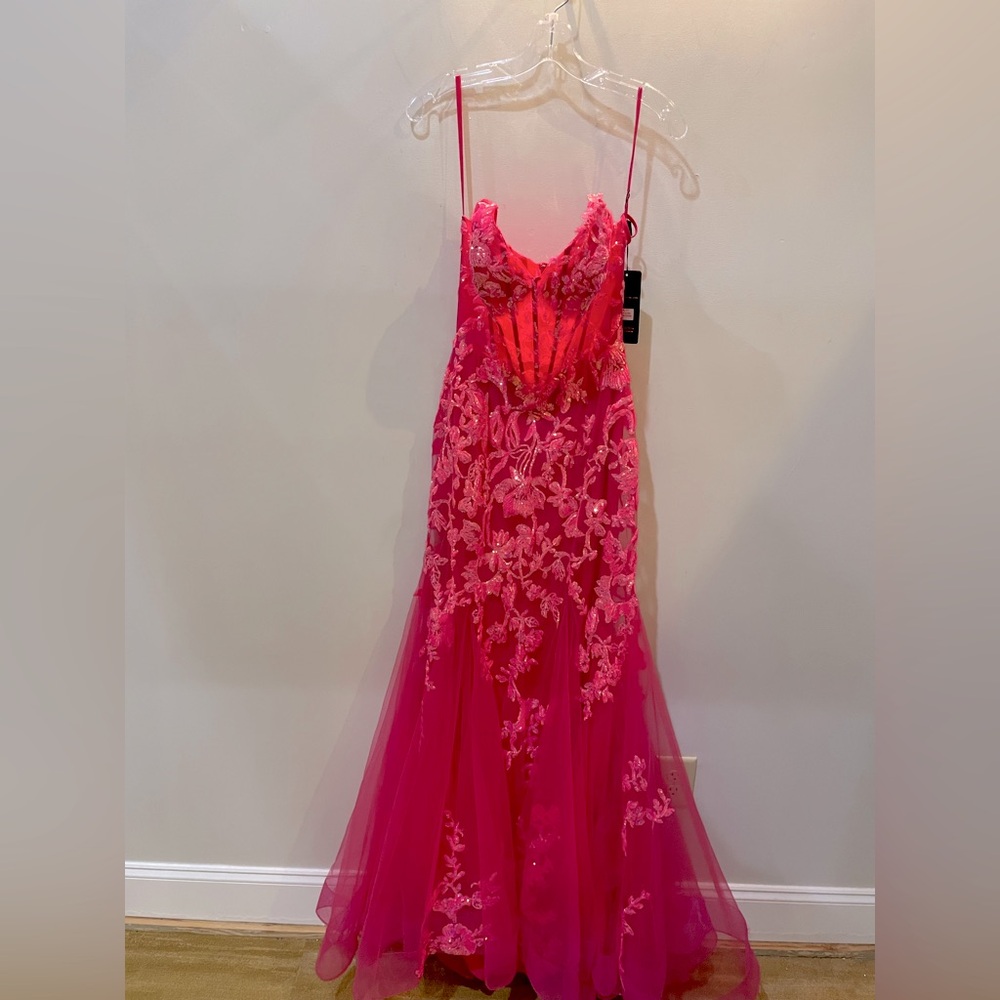 Coral formal gown